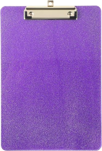 Purple Clear Glitter Clipboard Glitter Plastic Clipboards with Clip Cute Single Clipboard Work Clipboards for Office Supplies, Women 12.6 X 8.86 Inch in Saudi Arabia
