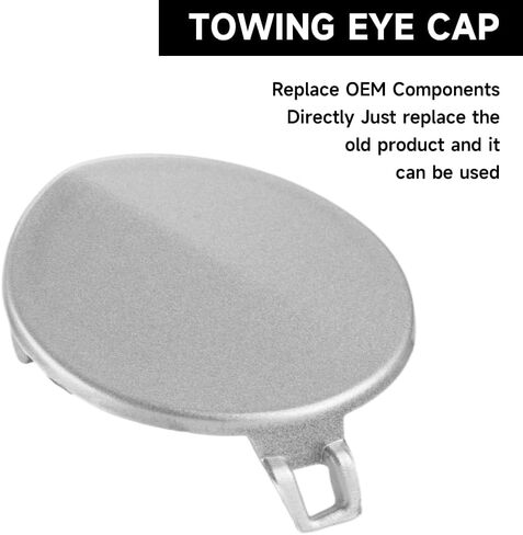 Front Bumper Tow Hook Cover Cap for BMW 328i / 328i xDrive 2009-2012 for BMW 335i / 335i xDrive 2009-2011 | Replaces 51117207299 | Tow Hook Eye Hole Cover Cap - Silver in Saudi Arabia