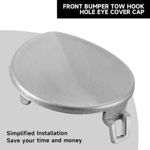 Front Bumper Tow Hook Cover Cap for BMW 328i / 328i xDrive 2009-2012 for BMW 335i / 335i xDrive 2009-2011 | Replaces 51117207299 | Tow Hook Eye Hole Cover Cap - Silver in Saudi Arabia