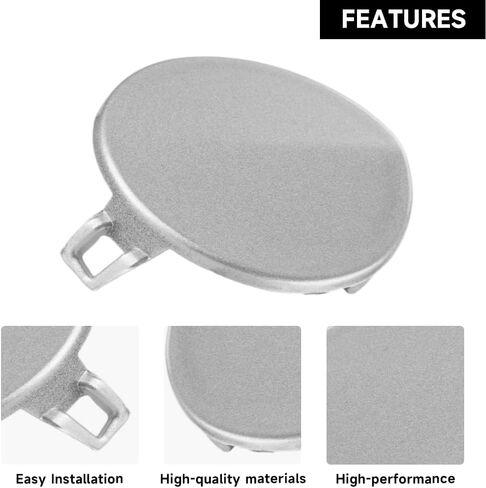 Front Bumper Tow Hook Cover Cap for BMW 328i / 328i xDrive 2009-2012 for BMW 335i / 335i xDrive 2009-2011 | Replaces 51117207299 | Tow Hook Eye Hole Cover Cap - Silver in Saudi Arabia