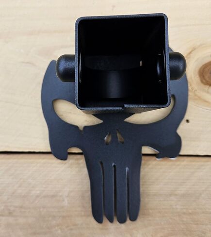 غطاء وصلة وصلة المقطورة من الفولاذ المكسور الأمريكي من Punisher Skull، أسود غير لامع مع نجوم وشرائط إيبوكسي محكوم عليها، دبوس سريع الفك، ملحق سيارة مزخرف in Saudi Arabia
