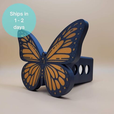 Butterfly Trailer Hitch Cover for 2 Inch Receiver – Custom Color Options – 3D Printed Decorative Hitch Cap – Weather-Resistant, Durable & Unique Gift for Truck or SUV Owners in Saudi Arabia