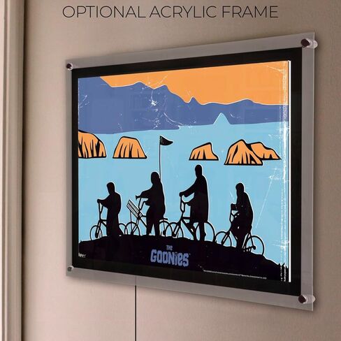 MIGHTYPRINT Goonies - خريطة الكنز - لوحة فنية جدارية فريدة مقاس 17 بوصة × 24 بوصة - غير مصنوعة من الورق - فيلم قابل للتجميع in Kuwait
