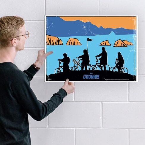 MIGHTYPRINT Goonies - خريطة الكنز - لوحة فنية جدارية فريدة مقاس 17 بوصة × 24 بوصة - غير مصنوعة من الورق - فيلم قابل للتجميع in Kuwait