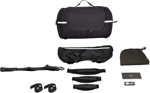 Motorcycle tail bag, roller shape, made of Italian leather, 13,5 gallons capacity + additional raincover included (L, Leather) in Saudi Arabia