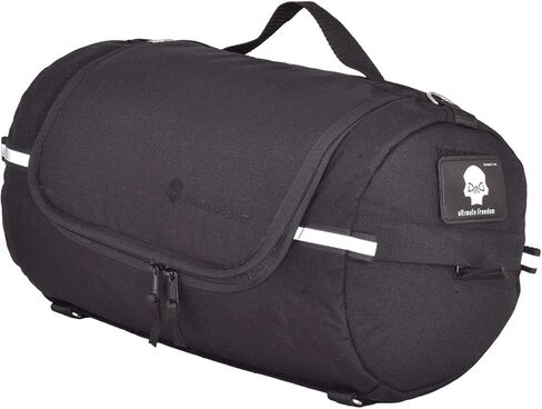 Motorcycle tail bag, roller shape, made of Italian leather, 13,5 gallons capacity + additional raincover included (L, Leather) in Saudi Arabia