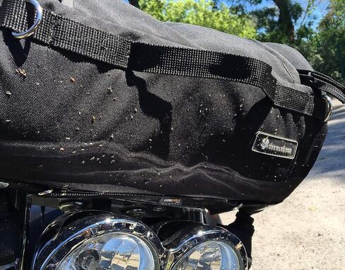 Motorcycle tail bag, roller shape, made of Italian leather, 13,5 gallons capacity + additional raincover included (L, Leather) in Saudi Arabia