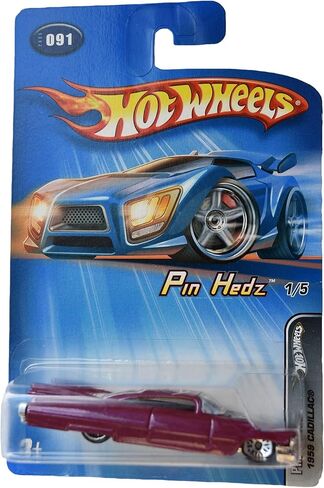 Hot Wheels Pin Hedz 1/5 1959 Cadillac #91, Magenta in Saudi Arabia