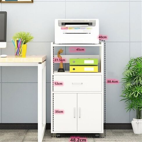 Multifunctional Office File Cabinet, Compact Under Desk Storage Solution, Mobile Organizer for Home Office Supplies & Documents (Natural) in Saudi Arabia