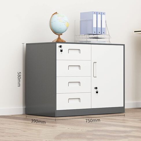 File Cabinet File Cabinet Metal Data Office Filing Cabinet with Lock Drawer Low Cabinet Mobile Storage Tool Cabinet Office Cabinet (Gold) in Saudi Arabia