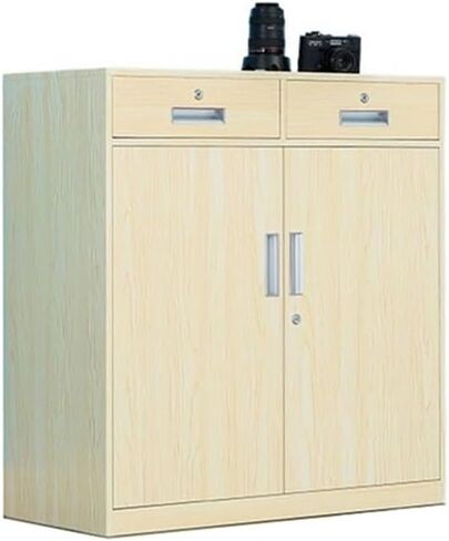 File Cabinet 1mm Thickness Iron Cabinet Home Balcony Tool Storage Cabinet Office File Cabinet with Lock File Data Storage Cabinet Office Storage Cabinet(Beige) in Saudi Arabia