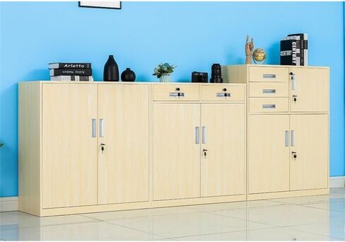 File Cabinet 1mm Thickness Iron Cabinet Home Balcony Tool Storage Cabinet Office File Cabinet with Lock File Data Storage Cabinet Office Storage Cabinet(Beige) in Saudi Arabia