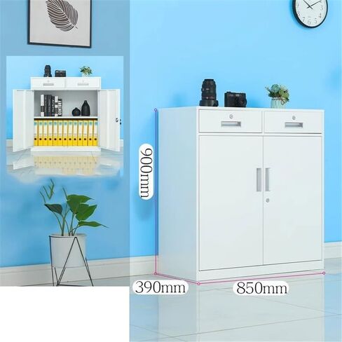 File Cabinet 1mm Thickness Iron Cabinet Home Balcony Tool Storage Cabinet Office File Cabinet with Lock File Data Storage Cabinet Office Storage Cabinet(Beige) in Saudi Arabia