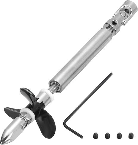 MECCANIXITY عمود محرك W المروحة والمفاصل العالمية لمجموعة تجميع مقرنة قارب RC، عمود L100mm، كم L25mm، D36mm ثلاثة مراوح، مناسب لعمود المحرك 3.17 مم in Saudi Arabia