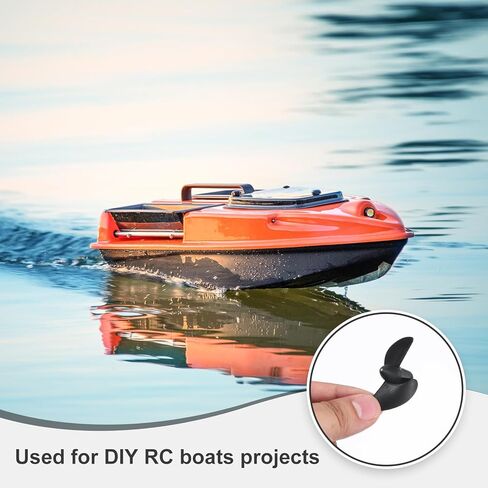 MECCANIXITY 2PCS RC قارب المروحة، 2 شفرات مراوح 4 مم ثقب ضياء 45 مم OD 31.5 مم الملعب النحاس الأساسية CW في اتجاه عقارب الساعة الدورية الحفر المروحة لقارب RC، DIY نموذج السفينة، أسود in Saudi Arabia