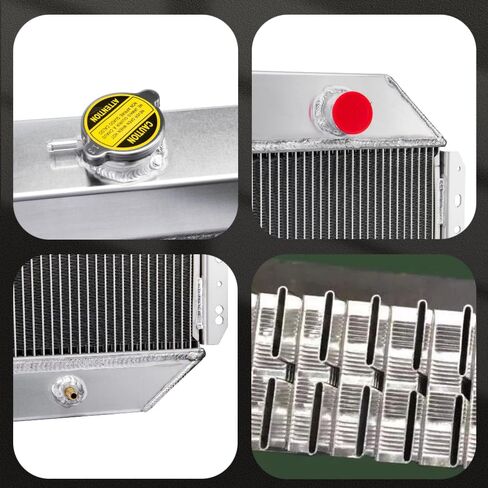 مشعاع ألومنيوم CU433 لـ 1966-1979 Ford F100 F150 F250 F350 Bronco Truck Pickup 4.7L 5.0L 5.8L 7.5L I6 V8، مشعاع F100، مشعاع F150، مشعاع تبريد أساسي مكون من 3 صفوف in Saudi Arabia