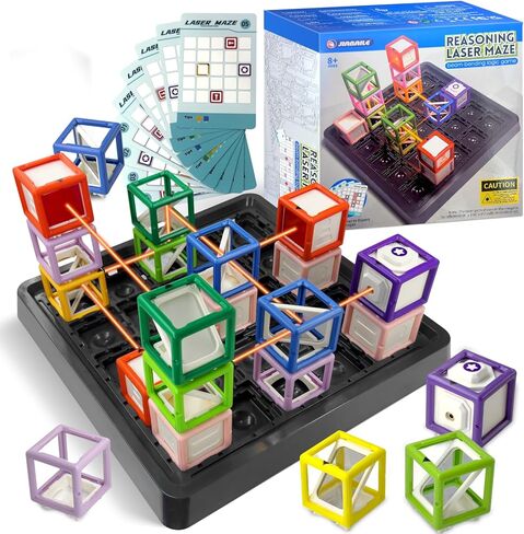 Laser Maze Reasoning Game STEM Toys for 8-13 Year Old Kids Reasoning Laser Game with 60 Challenge Levels Puzzle Games Learning Education Toys Board Thinking Logic Games Ideal Christmas Easter Gift in Saudi Arabia