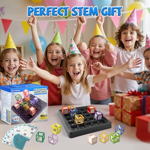 Laser Maze Reasoning Game STEM Toys for 8-13 Year Old Kids Reasoning Laser Game with 60 Challenge Levels Puzzle Games Learning Education Toys Board Thinking Logic Games Ideal Christmas Easter Gift in Saudi Arabia