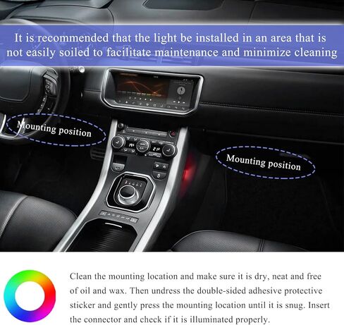 Car LED Strip Light, 12V 24 LEDs Auto Interior Atmosphere Lamp with USB Port, Vehicle Under Dash Ambient Neon Night Light Decorative Strip, Universal Car Accessories (Red) in Saudi Arabia