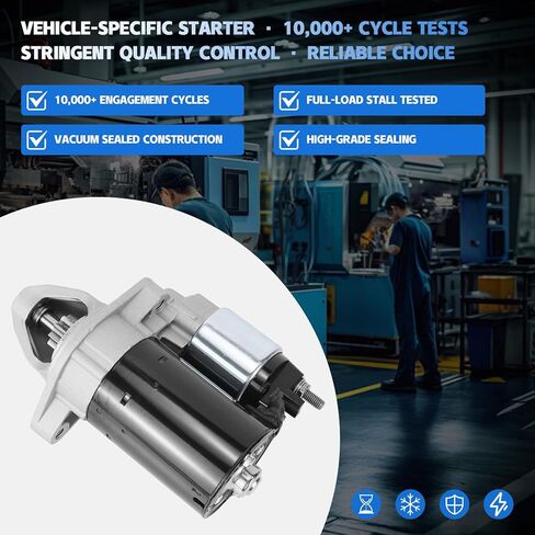 0061515901 Starter Motor for Mercedes-Benz 3.0L V6 CLK280 C300 E300 ML300 SLK300 S300, 3.5L V6 CLK350 E350 ML350 SL350 S350, 4.7L V8 GL450, 5.5L V8 CLS500 G500 ML500 S500, See Fitment! in Saudi Arabia