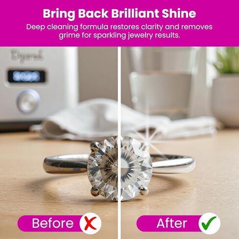 Maplefield Ultrasonic Jewelry Cleaner Solution - 16 oz Concentrated Bottle - Compatible with Diamond, Gold, Silver, and Gemstone Cleaning in Ultrasonic Machines - High-Efficiency Formula in Kuwait