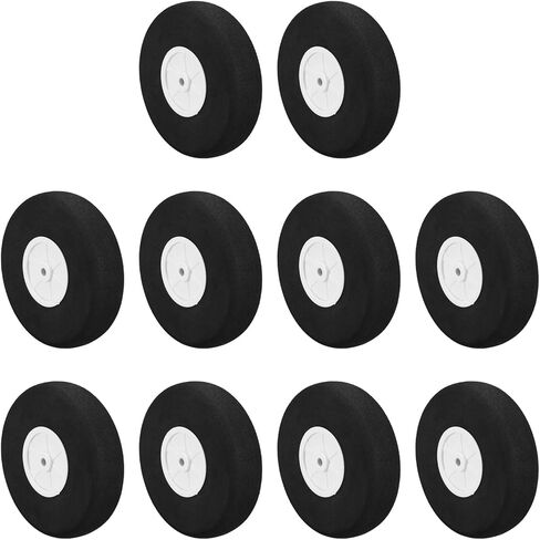 MECCANIXITY RC Airplane Wheels 3" OD RC Aircraft EVA Sponge Wheels Tire Tail Wheel Replacement for DIY RC Model Plane Aircrafts Helicopter, Pack of 8 in Saudi Arabia