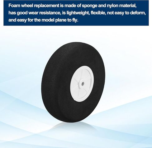 MECCANIXITY RC Airplane Wheels 3" OD RC Aircraft EVA Sponge Wheels Tire Tail Wheel Replacement for DIY RC Model Plane Aircrafts Helicopter, Pack of 8 in Saudi Arabia