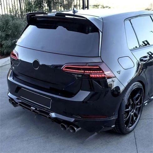 لـ-Volkswagen 2013-2020 Golf 7 .5 MK7 GTI GTD R ABS أسود لامع سقف السيارة سبويلر خلفي طقم هيكل الصندوق (جناح خلفي صغير 2) in Saudi Arabia