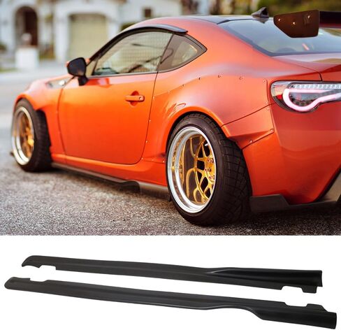 IKON MOTORSPORTS, Side Skirts Compatible with 2013-2016 Scion FR-S/2013-2020 Subaru BRZ/2017-2020 Toyota 86, GR Style Side Skirts - Polyurethane PU in Saudi Arabia