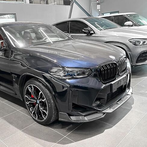 طقم هيكل مقسم الشفاه الأمامي لسيارة BMW F97 X3M F98 X4M 2022-2024 مظهر من ألياف الكربون in Kuwait