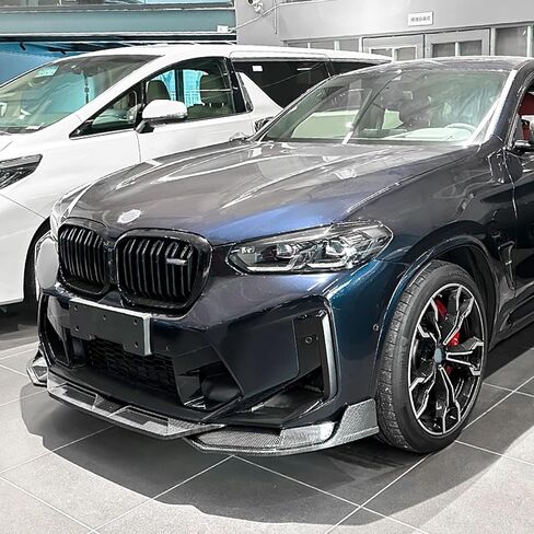 طقم هيكل مقسم الشفاه الأمامي لسيارة BMW F97 X3M F98 X4M 2022-2024 مظهر من ألياف الكربون in Kuwait