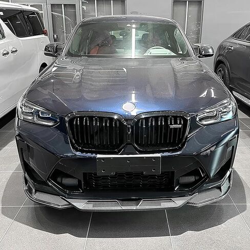 طقم هيكل مقسم الشفاه الأمامي لسيارة BMW F97 X3M F98 X4M 2022-2024 مظهر من ألياف الكربون in Kuwait