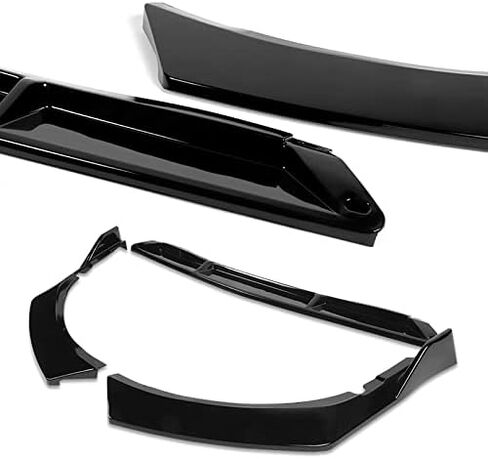 Stay-Tuned, 9PCS ABS STP-Style Front Bumper Lip Spoiler Body Kit + Universal 86" x 4" Side Skirts, Compatible with 2021-2024 Toyota Camry SE XSE Model Only, Exterior Accessory (Painted Black) in Saudi Arabia