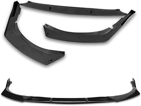 Stay-Tuned, 9PCS ABS STP-Style Front Bumper Lip Spoiler Body Kit + Universal 86" x 4" Side Skirts, Compatible with 2021-2024 Toyota Camry SE XSE Model Only, Exterior Accessory (Painted Black) in Saudi Arabia