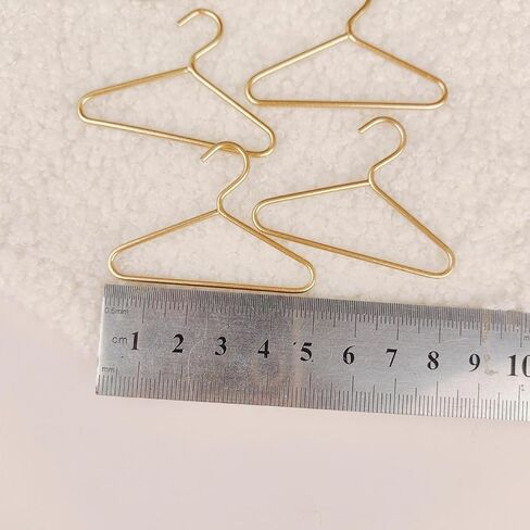 10Pcs 1:12 Dollhouse Metal Clothes Hangers Miniature Clothes Dress Storage Stand, IniOutfit Holders for Wardrobe Furniture Accessories in Saudi Arabia
