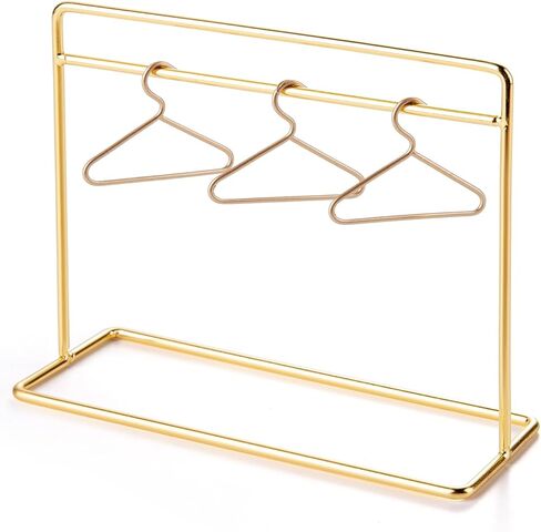 10Pcs 1:12 Dollhouse Metal Clothes Hangers Miniature Clothes Dress Storage Stand, IniOutfit Holders for Wardrobe Furniture Accessories in Saudi Arabia