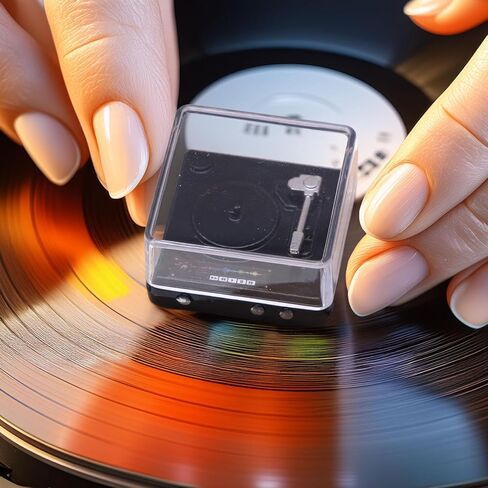 Miniature Retro Record Player Set, 1:12 Scale Vintage Turntable with 3 Mini Records, Realistic Alloy Model for Dollhouse Living Room & Music Room Accessories, Collectible Decor in Saudi Arabia