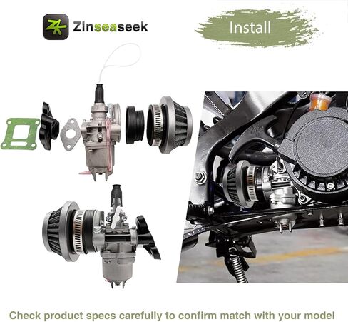 PZ13 13mm Carburetor 42mm Air Filter For 43cc 47cc 49cc 50cc 2-stroke Engine Pocket Bike Mini Bike Dirt Bike Mini Moto Mini Quad ATV Scooter Moped Go Kart Brush Cutter (Red) in Saudi Arabia