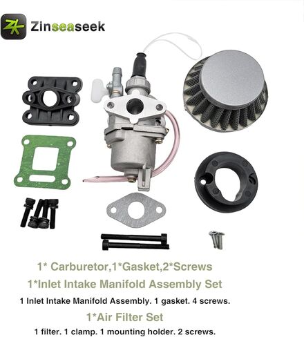 PZ13 13mm Carburetor 42mm Air Filter For 43cc 47cc 49cc 50cc 2-stroke Engine Pocket Bike Mini Bike Dirt Bike Mini Moto Mini Quad ATV Scooter Moped Go Kart Brush Cutter (Red) in Saudi Arabia