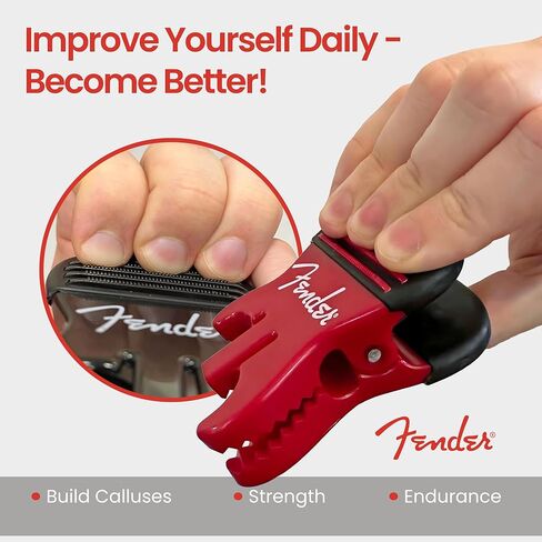 FENDER Callus Builder and Finger Strengthener (includes both Red 8-lbs and Black 15-lbs) – For people who play any stringed instrument (Guitar, Bass, Violin, etc.) in Saudi Arabia