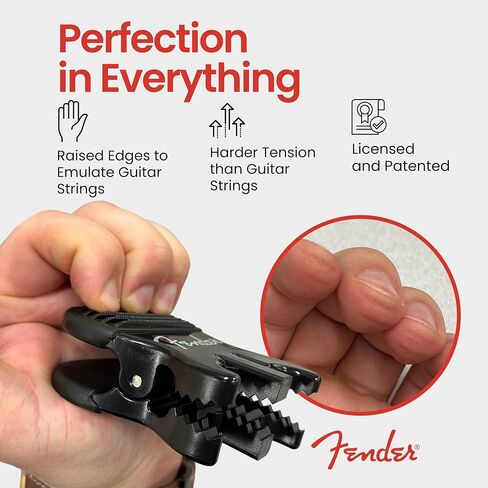 FENDER Callus Builder and Finger Strengthener (includes both Red 8-lbs and Black 15-lbs) – For people who play any stringed instrument (Guitar, Bass, Violin, etc.) in Saudi Arabia