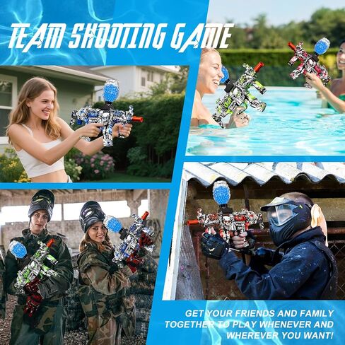 Anstoy Gel Ball Blaster Blue – Automatic Orby Gel Gun with High Power Shooting, Ideal for Outdoor Battles, Team Games & Christmas, Halloween, Birthdays Gifts for Ages 14+ in Kuwait