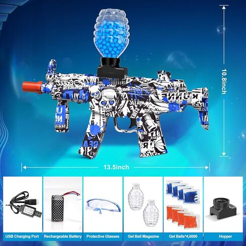 Anstoy Gel Ball Blaster Blue – Automatic Orby Gel Gun with High Power Shooting, Ideal for Outdoor Battles, Team Games & Christmas, Halloween, Birthdays Gifts for Ages 14+ in Kuwait