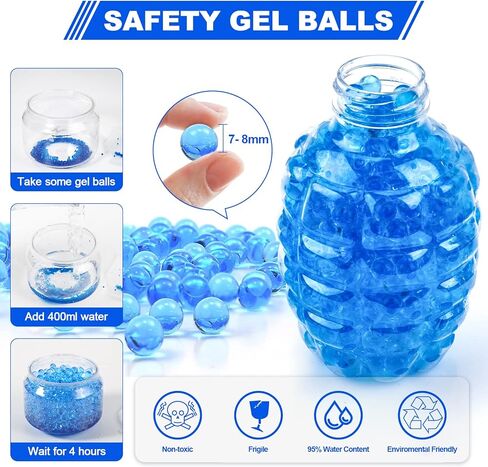 Anstoy Gel Ball Blaster Blue – Automatic Orby Gel Gun with High Power Shooting, Ideal for Outdoor Battles, Team Games & Christmas, Halloween, Birthdays Gifts for Ages 14+ in Kuwait