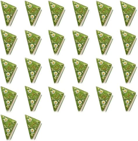Dalianlc 26 Letters Personalized Hand Embroidered Corner Bookmark Cute Flower Embroidery Corner Book Marker Handmade Stitched Felt Triangle Corner for Book Reading Lovers Gift (K, Summer) in Saudi Arabia