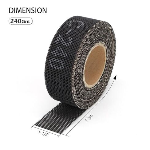 SCOTTCHEN Sanding Rolls/Plumbing Sanding Cloth 1-1/2" x 11yd (33 ft) / Plumber's Double Side Open Mesh/Aluminum Oxide Grit #240-1Roll in Kuwait
