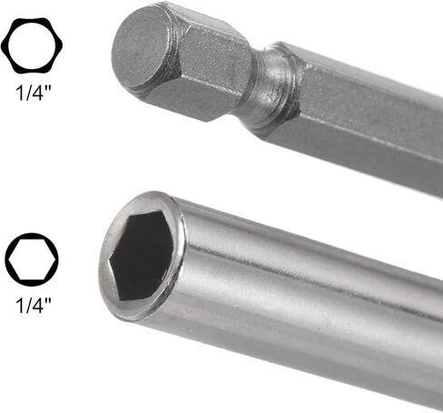 uxcell 1/4 Inch Hex Shank by 2 Inch Magnetic Bit Holder Extension, Quick Release Screwdriver Drill Power Tool in Saudi Arabia