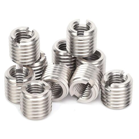 Thread Repairing Nut, 10Pcs Self Tapping Thread Insert M6 x 1.0mm M10 x 1.5mm 8MM in Kuwait