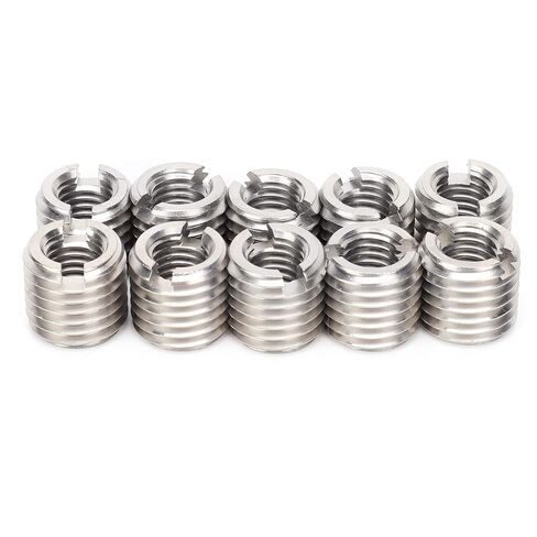 Thread Repairing Nut, 10Pcs Self Tapping Thread Insert M6 x 1.0mm M10 x 1.5mm 8MM in Kuwait