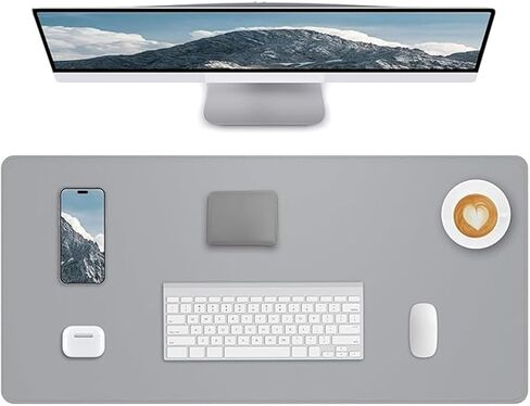 Non-Slip Leather Desk Mat, 31.5"" x 11.8" Waterproof Laptop Computer Desk Keyboard Pad, Large Mouse Pad for Office,Work, Home, Decor-Pink in Saudi Arabia